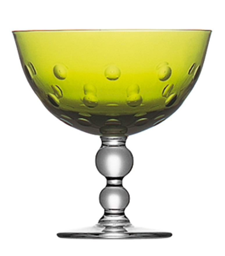 Chartreuse footed cup - Saint-Louis